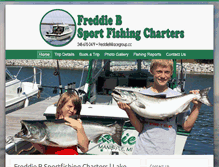 Tablet Screenshot of freddiebsportfishingcharters.com